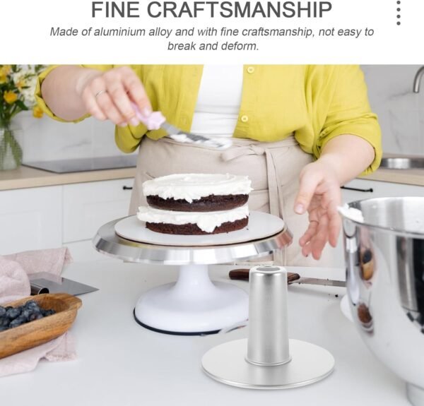 2pcs Cake Chimney Mold Oven Pans Fluted Bakeware Bakery Dessert Baking Pans for Oven Baking Accessories Nonstick Bakeware Metal Cake Mold Aluminum Alloy Household Chiffon