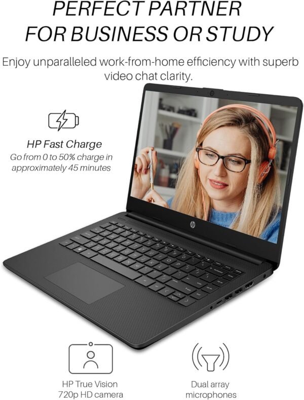 HP Laptops 16GB RAM for Students Business, 14 inch HD Screen, Intel Dual-Core N4120, 416GB Storage(128GB eMMC + 256GB MSD + 32GB USB C Flash Drive), Windows 11 Pro & Office Pro Lifetime License