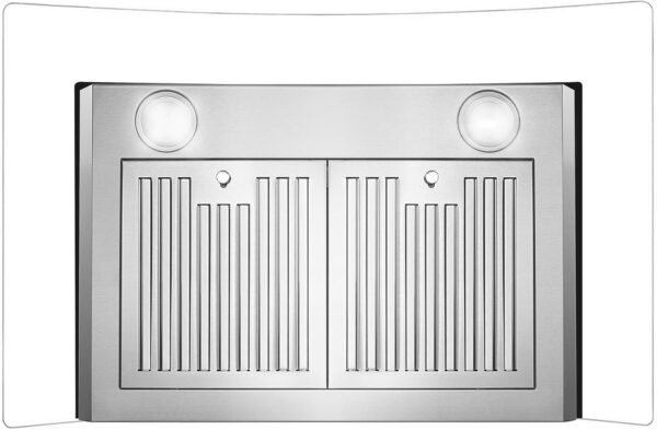 COSMO COS-668A750 30 in. Vista Collection 380 CFM Ducted Wall Mount Range Hood, Button Controls, LED Lights, Stainless Steel