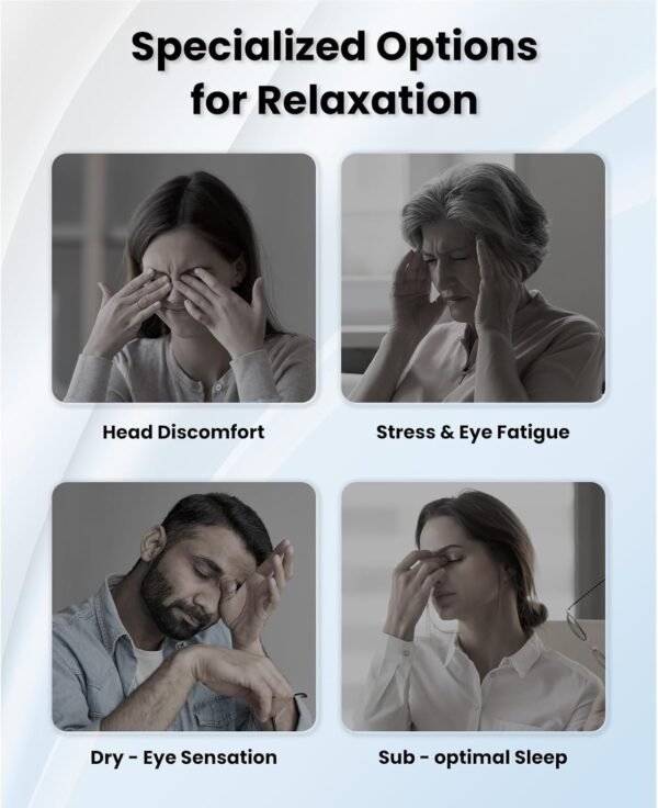 BOB AND BRAD Eye Massager with Heat and Cooling, EyeOasis 2 Eye Mask for Migraines FSA HSA Eligible, Heated Eye Care Device for Eye Strain Relief Improve Sleep, Ideal Gifts for Women Men Mom Dad