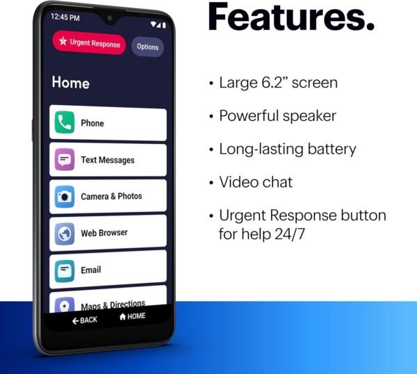 LIVELY Jitterbug Phones Smart3 Smartphone for Seniors - Cell Phone for Seniors - Must Be Activated Phone Plan - Not Compatible with Other Wireless Carriers