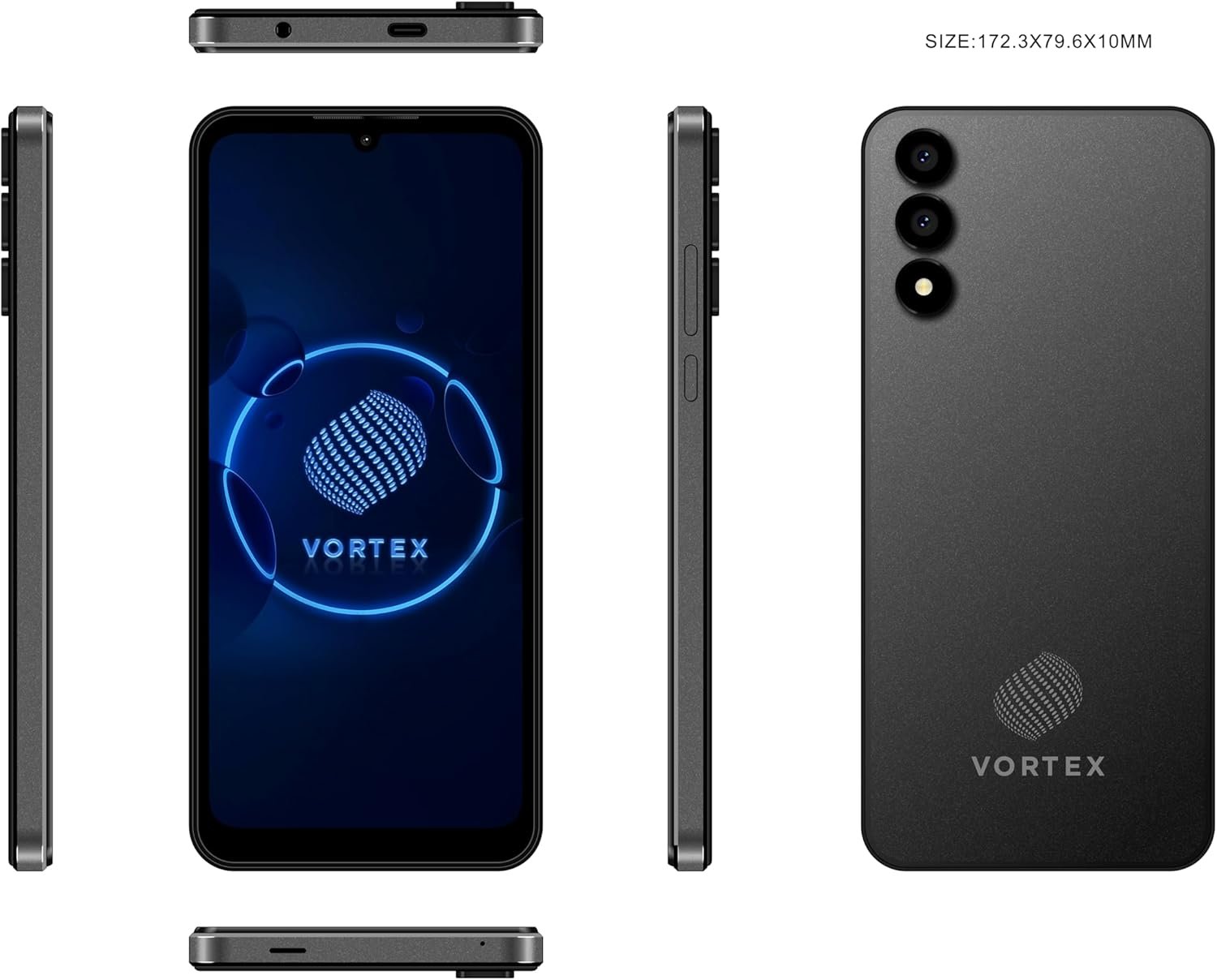 CB68 Unlocked Smartphone, 6.74” HD+ Display, 4G LTE Volte, Android 14, UNISOC SC9863 Octa-Core, 3GB RAM + 16GB Storage (Expandable up to 128GB), 4000mAh Battery, Dual SIM, Type-C