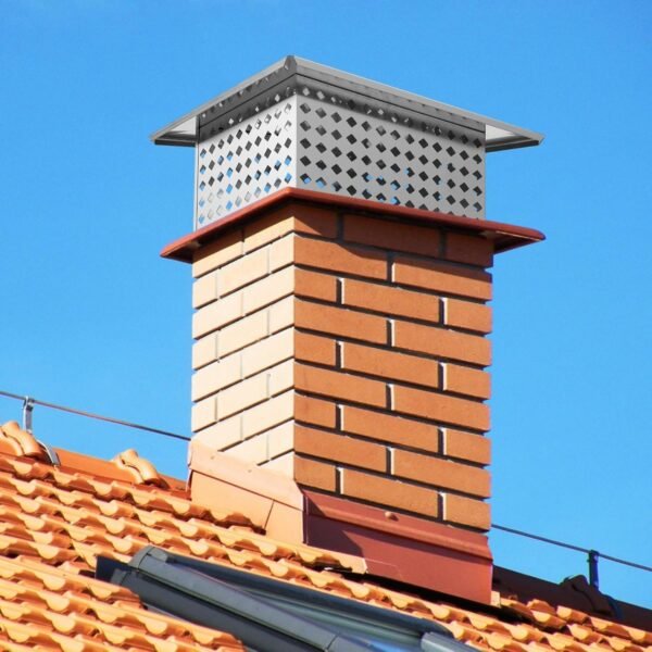 304 Stainless Steel Fireplace Chimney Cover Flue Caps, with Adjustable Metal Strips, Screws & Gloves