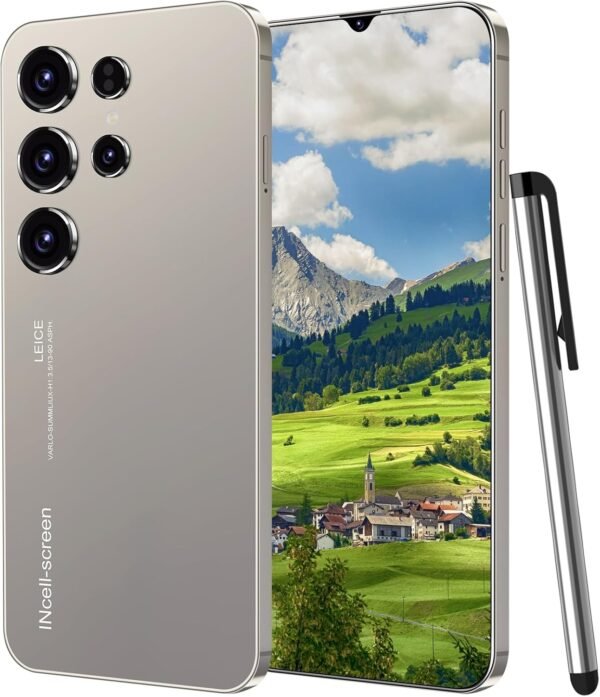 S24 Unlocked Phone 5G Cell Phone,Smartphone with Tool Pen, Android 13.0 Cell Phone 4GB+128GB with 64GB SD Card/Face ID/Fingerprint Lock/GPS (Gary)