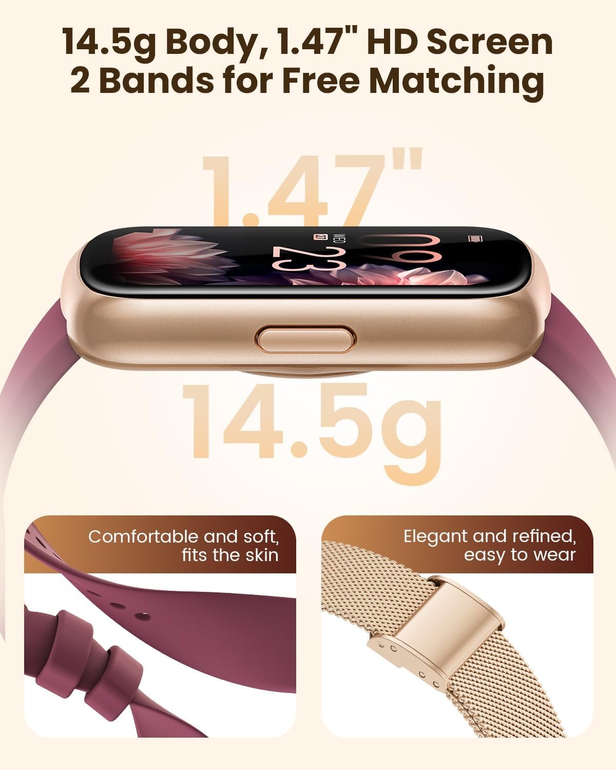 Fitness Tracker- Smart Watches for Women Men with 24/7 Heart Rate Monitor Blood Oxygen Sleep Tracker, Waterproof Fitness Watch, Activity Smartwatch for Android iPhone, Calorie Distance Pedometer, Gift