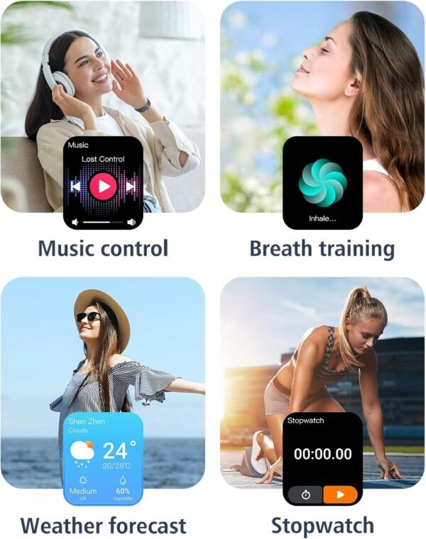 GRV Smart Watch for iOS and Android Phones (Answer/Make Calls), Watches for Men Women IP68 Waterproof Smartwatch Fitness Tracker Watch with Heart Rate/Sleep Monitor Steps Calories Counter (Black)