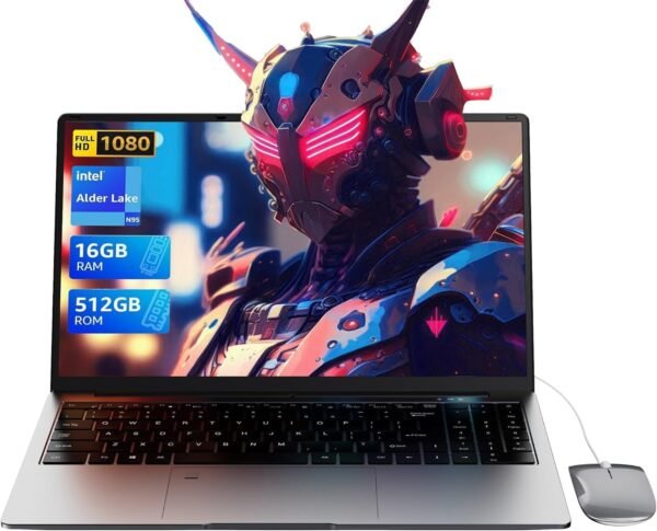 15.6" Laptop Computer - Quad-Core N95 Processor (Up to 3.4GHz) Laptop PC 16GB DDR4 512GB SSD, Students Business Laptop Support Touch ID,WiFi, BT4.2, HDMI, USB 3.0