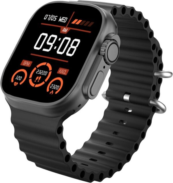 Smart Watch Storm U with BT Calling Gun Metal, Smartwatch for Men, Smartwatch for Women, Sleep Monitor, Blood Pressure and Oxygen Monitor, Voice Assistant, Pedometer Steps, Remote Camera, Watch Bands