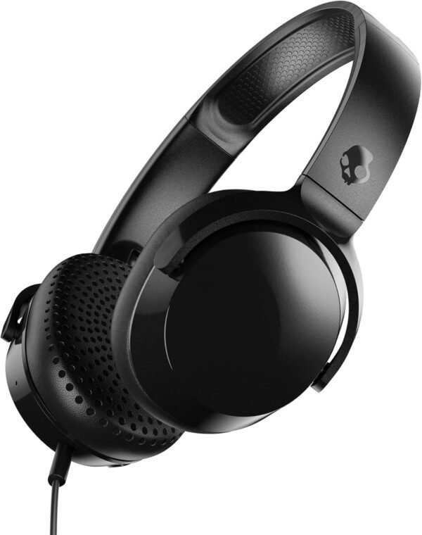 Skullcandy Riff On-Ear Wired Headphones, Microphone, Works with Bluetooth Devices and Computers - Black