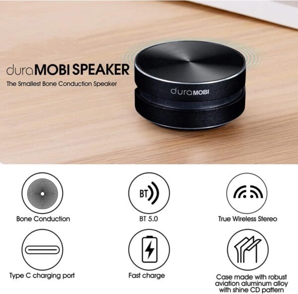 Docooler 2 Pack True Wireless Speakers Wirelessly Sound Creative Portable Speaker Bone Conduction Speakers Mini Loud Stereo Sound Built-in Mic Sound Box