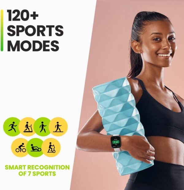 Amazfit Bip 5 Smart Watch 46mm, GPS, Amazon Alexa Built-in, Bluetooth Calling, 10-Day Battery, Heart-Rate & VO2 Max, Sleep Health Monitoring, AI Fitness Tracker App, for Android & iPhone, Black