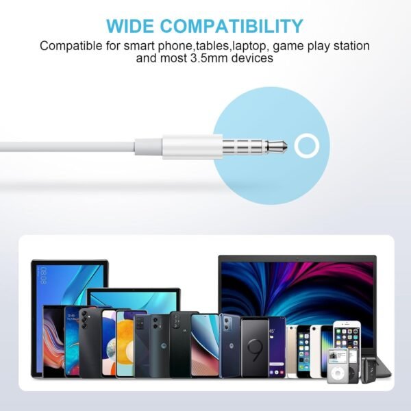 2 Pack for Apple Earbuds Wired [Clear Call], [MFi Certified] 3.5mm Headphones with Microphone Volume Control HiFi Stereo for iPhone/iPad/Kindle/Weather Radio