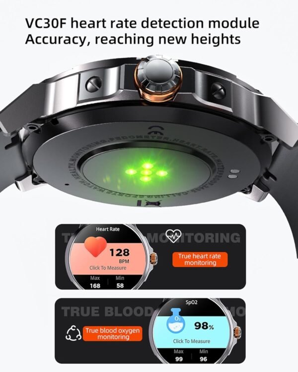 SK50 Smart Watch 1.93 Large Screen Smart Watches for Men(Answer/Make Calls), 100+ Sport Modes Fitness Watch with Blood Oxygen/Sleep/Heart Rate Monitor,Waterproof Smartwatch Black