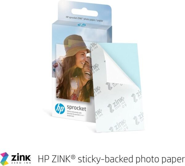 HP Sprocket 2x3" Instant Smartphone Photo Printer - Portable Color Wireless Mobile Printer - Zink Sticky-Back Photos - Print from Compatible iOS & Android Devices with Bluetooth w/Fun App - Purple