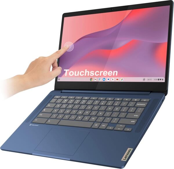 Lenovo Chromebook 14 Touchscreen Laptop (14" FHD Touch Display, 8-Core MediaTek Kompanio 520, 4GB RAM, 128GB Storage (64GB eMMC+64GB SD)), Webcam, 13-Hrs Long-Battery Life, Chrome OS, Abyss Blue