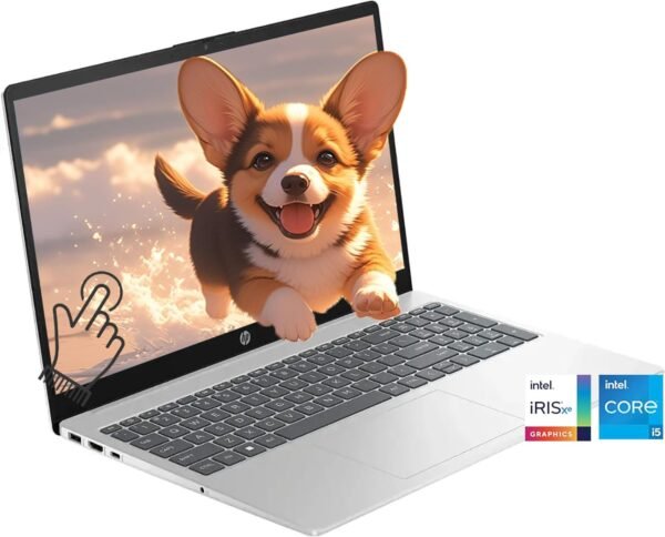 HP 15.6" Touchscreen Laptop 15 INCH HD Student Laptops, 12th Gen Intel 10 Cores i5 Processor (Beat i7-1195G7), 16GB RAM 1TB PCIe SSD, Iris Xe Graphics, Wi-Fi 6E Win11, Silver +BWE Accessories