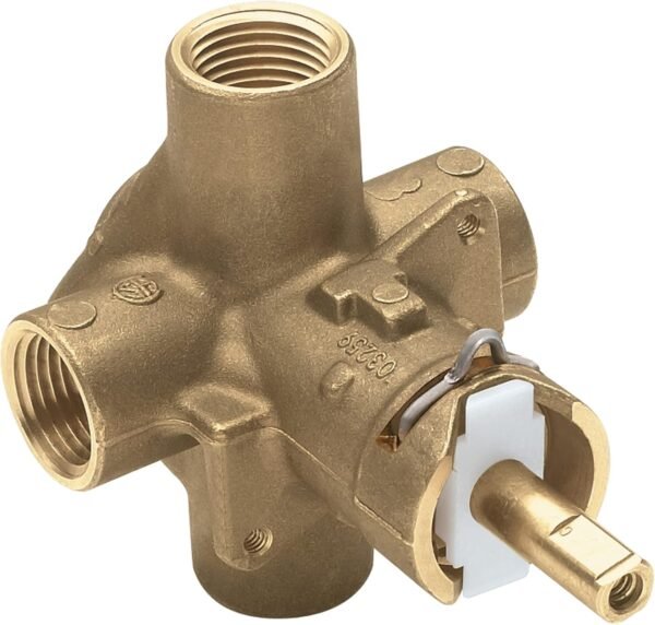 COSMO COS-6324EWH Wall Mount Range Hood, Chimney-Style Over Stove Vent, 3 Speed Fan, Permanent Filters & Moen Brass Posi-Temp Pressure Balancing Tub and Shower Valve