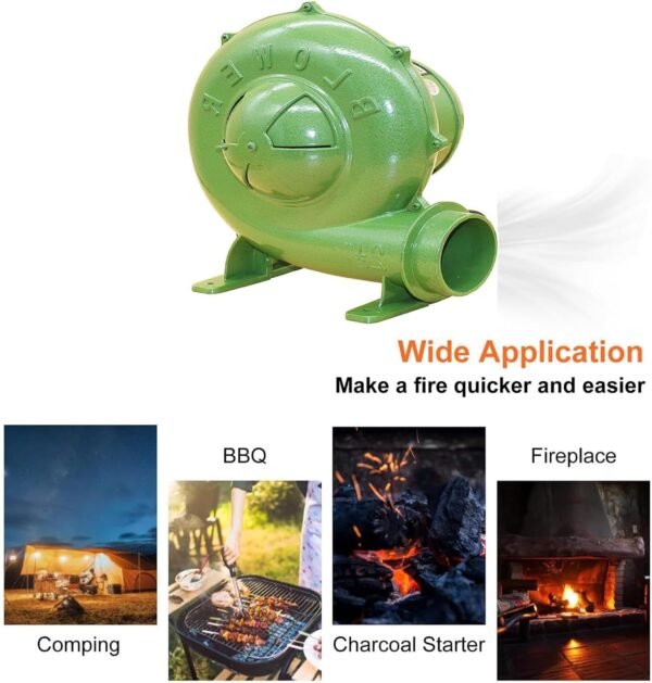 Centrifugal Barbecues Blower - 110V/220V Electric Blacksmith Forge Blower, Portable Variable Speed Centrifugal Fans, Charcoal Chimney Starter, for Outdoor Camping Cooking Fireplace Bellows(350W)