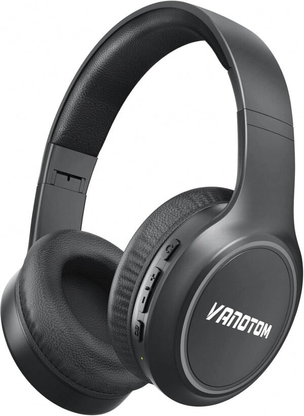 Wireless Headphones Bluetooth Headphones with Microphone,Noise Canceling Wireless On-Ear Headset（Black）