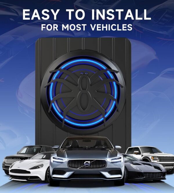 6.5" 1250W Mini Car Subwoofer- Subwoofer and Amp Package,Ultra-Compact, Blue Ambient Light, Individual Control for Low Pass/Gain/Boost Bass, Loud Stereo Sound, Deep Bass Perfect for Truck/SUV/Jeep