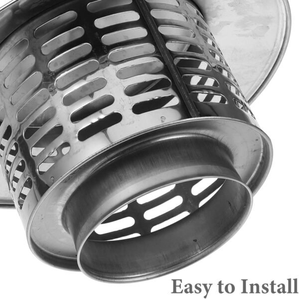 MAGICLULU Smoke Exhaust Rain Cap Roof Vent Cap 7 Inch Round Chimney Cap Roof Vent Cover Chimney Rain Cap Chimney Caps for Outside Chimney Cover Flue Caps Wood Stove Stainless Steel Cowl