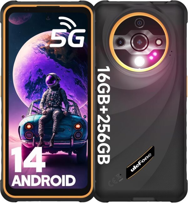 Ulefone Armor X31 Pro 5G Rugged Smartphone (2025), 16GB+256GB/2TB SD, MTK Dimensity 6300 64MP Main Cam + 25MP Night Vision Cam, 6050mAh 6.56 Inch 120Hz Android 14 Cell Phone Dual SIM GPS Fingerprint