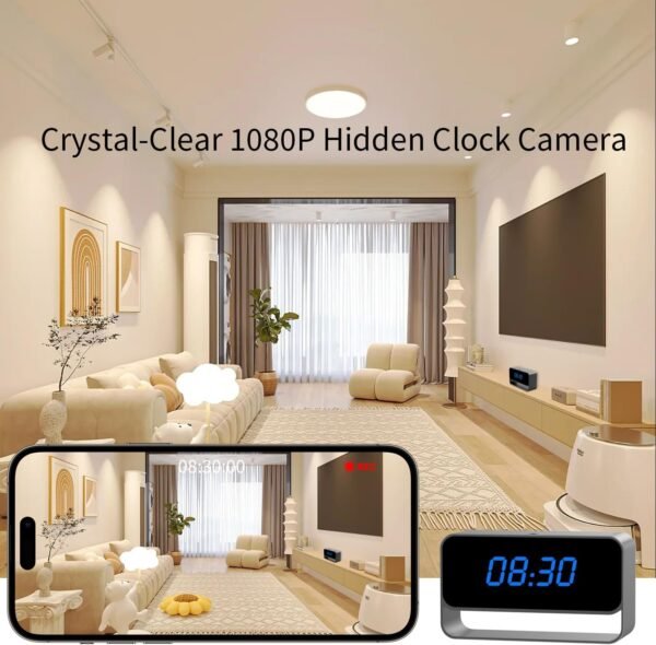 Clock Camera - Full HD 1080P Wireless Camera - WiFi Nanny Cam for Home Indoor Security - WiFi & Bluetooth Connection【Upgraded】