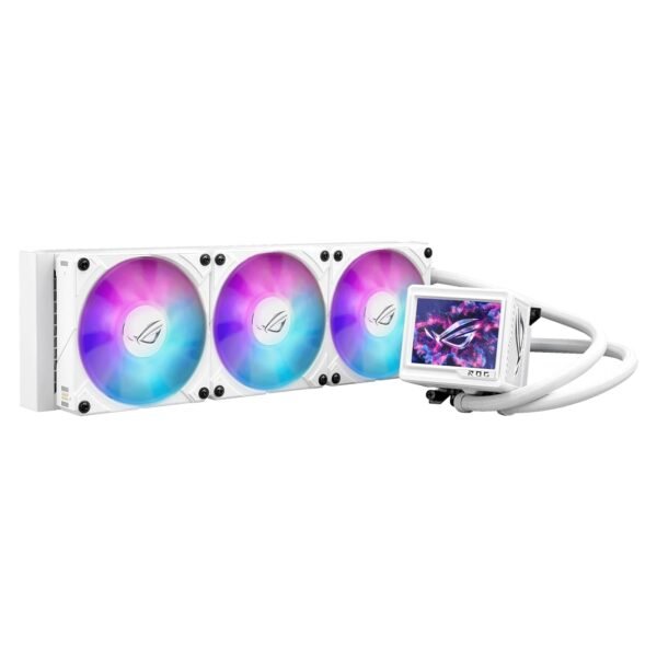 ASUS ROG RYUYJIN III 360 ARGB Extreme White Edition All-in-one AIO CPU Liquid Cooler, AMD Ryzen9000 & Intel Core Ultra Ready, Asetek Gen8 V2 Pump, high Airflow & Static Pressure Magnetic Fans