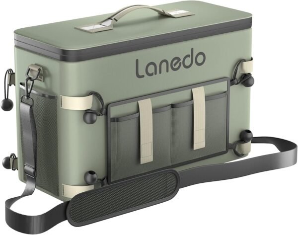 34/28-Can Lanedo Soft-Sided Cooler-Collapsible, Waterproof,Use as a Beach Cooler, Soft Ice Bag, Ice Chest, or Travel Cooler for Food Shopping, Camping, Kayaking, Fishing, and Multi-Person Lunch Bag