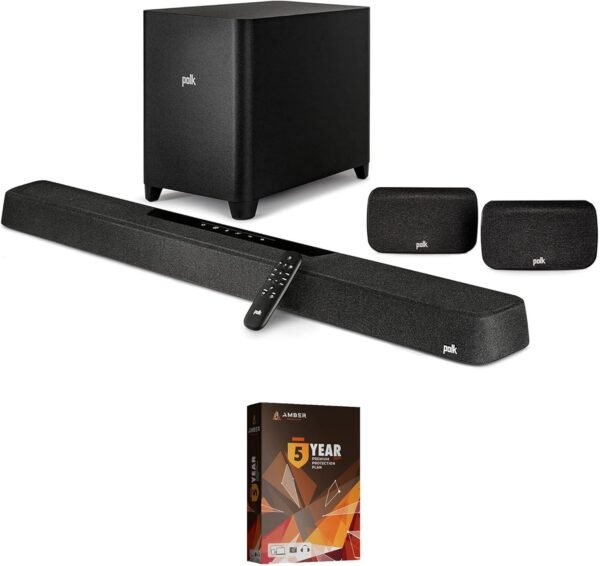 Polk MAGNIFI-MAX-AX-SR Soundbar with Subwoofer and Surround Speakers with an Additional 4 Year Coverage (2022)