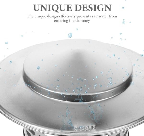 MAGICLULU Smoke Exhaust Rain Cap Roof Vent Cap 7 Inch Round Chimney Cap Roof Vent Cover Chimney Rain Cap Chimney Caps for Outside Chimney Cover Flue Caps Wood Stove Stainless Steel Cowl