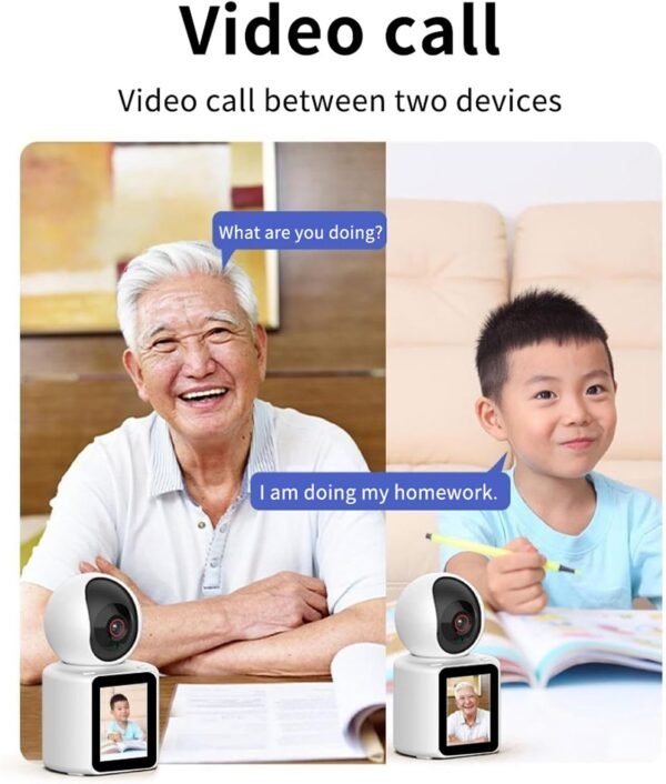 Two-Way Video Calling Camera with 2.8 inch HD Screen, 1080P Indoor Home Security Camera, Indoor Home Nanny Camera, Pet Camera, Dog Camera, Baby/Nanny Camera with Phone App