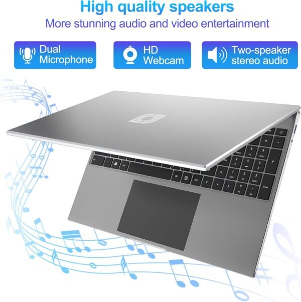 jumper Laptop, 16 Inch FHD IPS 1200p Screen, Quad Core CPU, 4GB LPDDR4 RAM 128GB ROM, Office 365 1-Year Subscription, Windows 11 Computer with Numeric Keypad, 4 Stereo Speakers, WiFi.