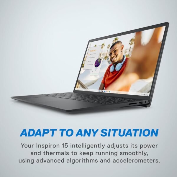 Dell Inspiron 3535 Laptop - 15.6-inch FHD (1920 x 1080) Display, AMD Ryzen 5 7520U Processor, 8GB DDR4 RAM, 512GB SSD, AMD Radeon Graphics, Windows 11 Home, 6-Months Migrate - Carbon Black