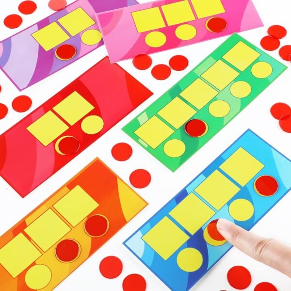 Yexiya 200 Pcs Sound Box Mats and Chips Set Include 48 Dry Erase Mats and 152 Chips and Phonemic Awareness Phonics Games Classroom Reading Games for Kindergarten Preschool Elementary Student
