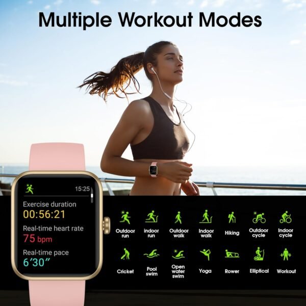 40mm Small Smart Watch for Women, 50 Meters Waterproof Sport Step Counter, Fitness Tracker Watch with Heart Rate Blood Oxygen Monitor, Alexa-Built in Smartwatch Pedometer Digital Watch