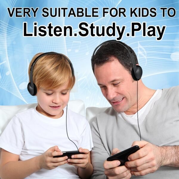 CN-Outlet 10 Packs School Headphones Bulk for Classroom Students Kids Children Toddler Boys Girls Teens and Adult (10 Black)