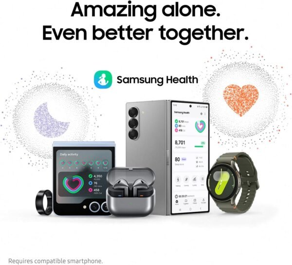 Samsung Galaxy Watch 7 40mm Bluetooth AI Smartwatch w/Energy Score, Wellness Tips, Heart Rate Tracking, Sleep Monitor, Fitness Tracker, 2024, Cream [US Version, 1Yr Manufacturer Warranty]