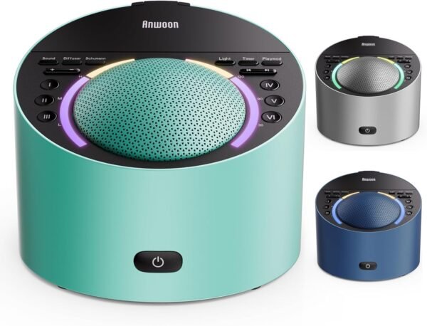 Sound Machine for Sleep 50+ Sleep Sounds,Excellent Natural Sound Effect Sleek Metal Shell 3Inch Speaker,Your Ideal White Noise Sound Machine for Sleep,Relaxing at Home,Office,for Adults,Baby,Kids.