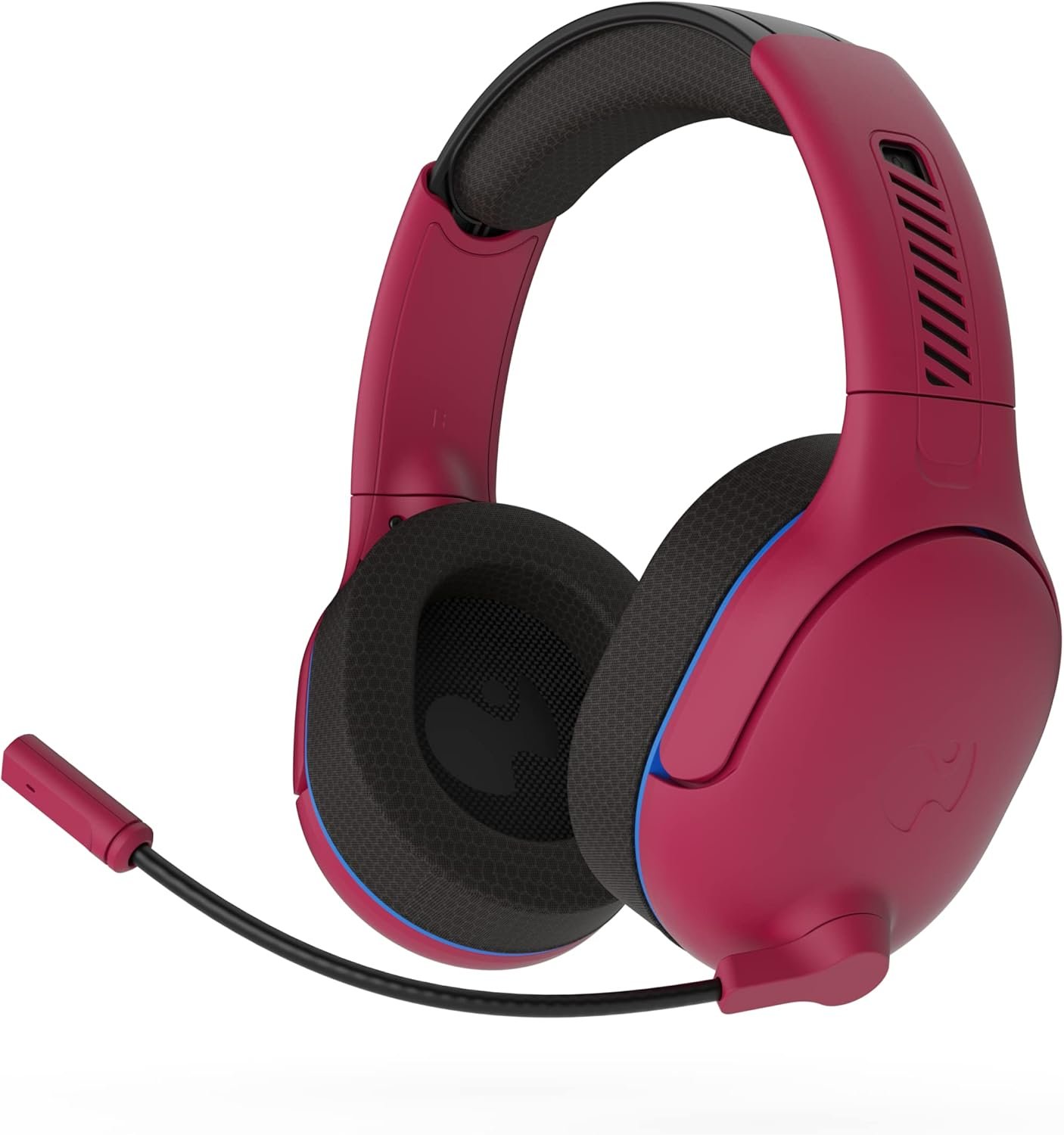 PDP AIRLITE Pro Wireless Stereo Gaming Headset, Officially Licensed by Sony PlayStation 5, PS5/PS4/PS3/PC, Lightweight Durable 40 Foot Connection, Noise-canceling Flip-to-Mute Mic, Cosmic Red