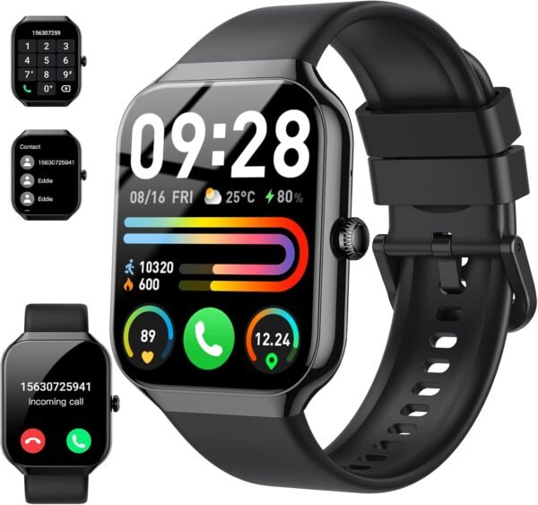 Smart Watch for Men Women(Answer/Make Call), 2025 New Smartwatch 1.96" HD Fitness Watch with 110+ Sport Modes, Heart Rate, Sleep Monitor, Pedometer, IP68 Waterproof Activity Tracker for Android iOS