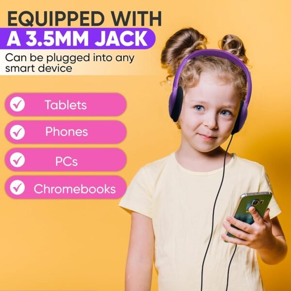 10 Pack Bulk Headphones, Wired Headphones for Kids, Teens, Adults, Affordable On-Ear with 3.5mm Plug, Perfect for Schools, Classrooms, Libraries, Museums, Multipack for Wholesale, Multi Color