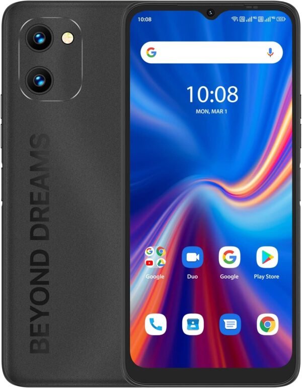 UMIDIGI C1 Cell Phone Unlocked, 5150mAh Battery with 6.52" Full Screen T-Mobile Smartphone 2GB RAM+32GB ROM 256GB Expandable 13+5MP Camera,AI face Unlock,GPS,Dual SIM,WiFi 2.4GHz/5GHz,Warranty,Black