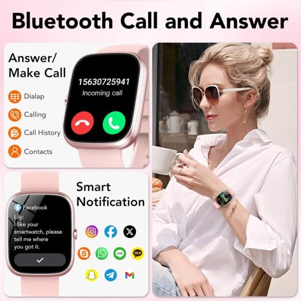 Smart Watch for Men Women (Answer/Make Calls), 1.91" HD Smartwatch with Heart Rate Monitor Sleep Monitor, IP68 Waterproof, 115+ Sports Activity Trackers with Pedometer, Fitness Watch for Android/iOS