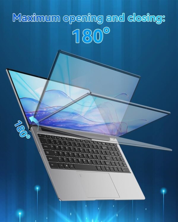 15.6" Laptop Computer - Quad-Core N95 Processor (Up to 3.4GHz) Laptop PC 16GB DDR4 512GB SSD, Students Business Laptop Support Touch ID,WiFi, BT4.2, HDMI, USB 3.0