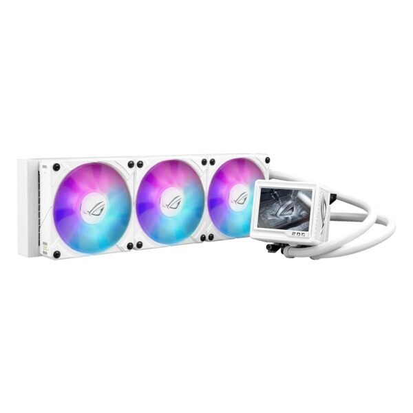 ASUS ROG RYUYJIN III 360 ARGB Extreme White Edition All-in-one AIO CPU Liquid Cooler, AMD Ryzen9000 & Intel Core Ultra Ready, Asetek Gen8 V2 Pump, high Airflow & Static Pressure Magnetic Fans