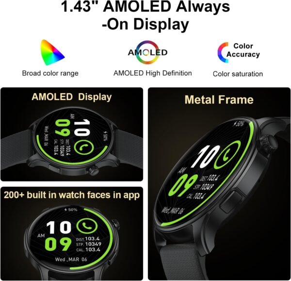 Smart Watch for Men Women Fitness: Waterproof Make/Answer Call Smart Watches for Men Digital Mens Watches Run Smartwatch Android Phones iPhone Samsung Compatible Heart Rate Monitor Step Tracker Black