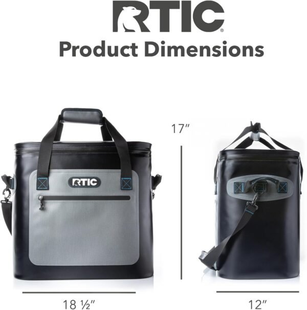 RTIC Ultra-Tough Soft Cooler 40 Can, Insulated Bag Portable Ice Chest Box for Lunch, Beach, Drink, Beverage, Travel, Camping, Picnic, Car, Trips, Floating Cooler Leak-Proof with Zipper