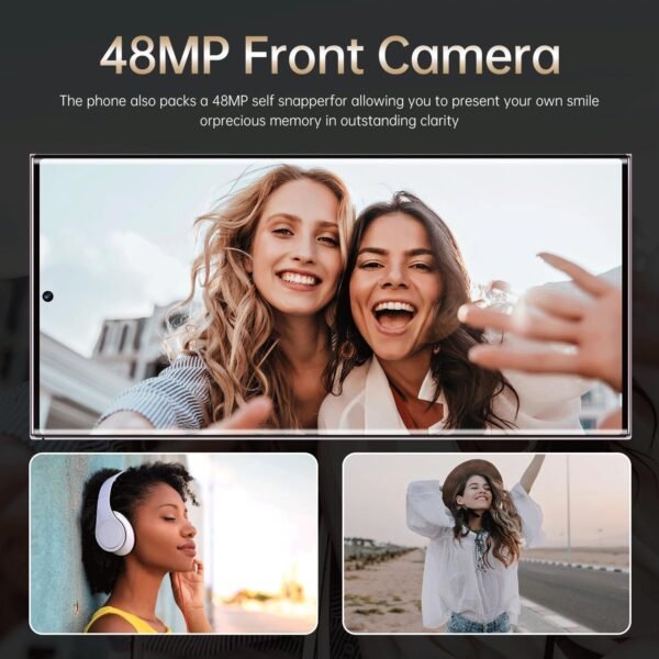 Unlocked Cell Phones E24 Ultra, 6800mAh Battery, 12GB+512GB Android 14 Smartphone Phone, 48MP+108MP Camera, 3040 * 1440 HD 6.7'' Screen /5G/ Dual SIM/GPS/WiFi