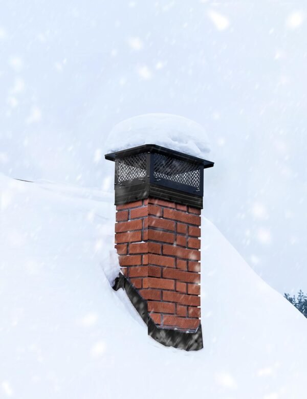 Chimney Cap, 14" x 22" Chimney Cover, Chimney Rain Caps, Adjustable Fireplace Chimney Caps for Outside to Fit Existing Clay Flue Tile Sizes, Black